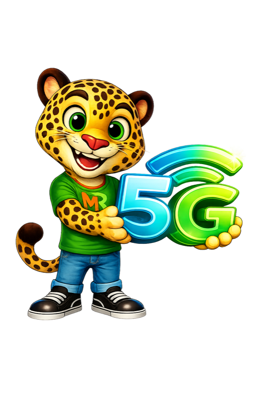 Mascote Mr Jomar com 5G